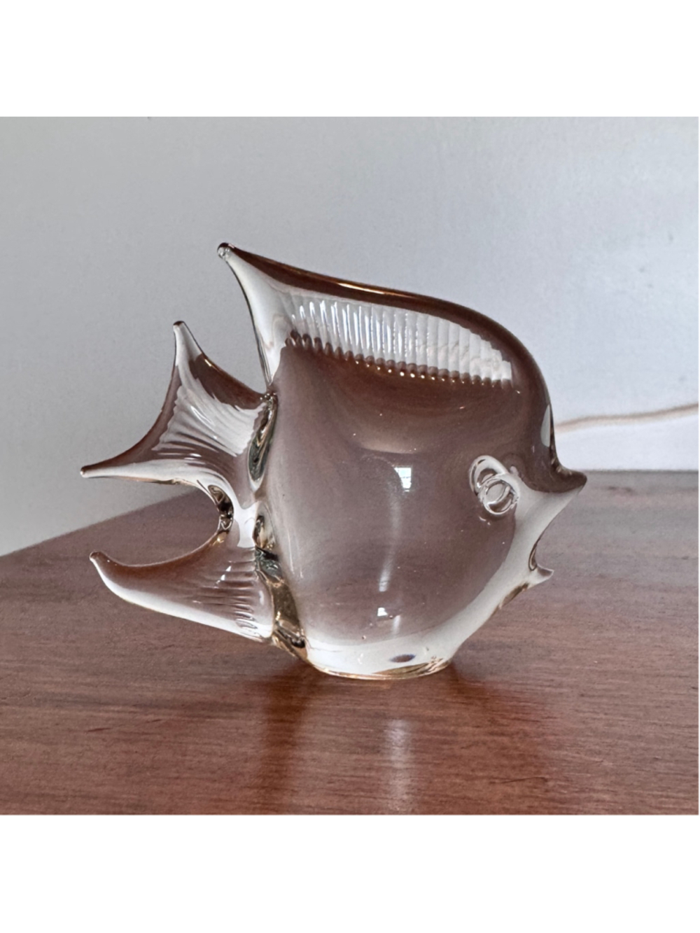 24. Vintage Hand-Blown Art Glass Angelfish
